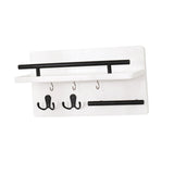 Maxbell Coat Rack Wall Mount Space Saving Coat Hooks for Backpacks Scarves Bathrooms White