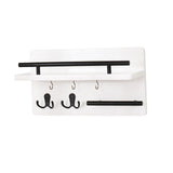 Maxbell Coat Rack Wall Mount Space Saving Coat Hooks for Backpacks Scarves Bathrooms White