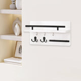 Maxbell Coat Rack Wall Mount Space Saving Coat Hooks for Backpacks Scarves Bathrooms White