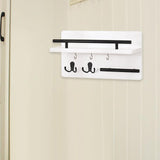 Maxbell Coat Rack Wall Mount Space Saving Coat Hooks for Backpacks Scarves Bathrooms White