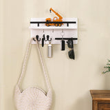 Maxbell Coat Rack Wall Mount Space Saving Coat Hooks for Backpacks Scarves Bathrooms White