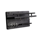 Maxbell Coat Rack Wall Mount Space Saving Coat Hooks for Backpacks Scarves Bathrooms Black