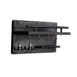 Maxbell Coat Rack Wall Mount Space Saving Coat Hooks for Backpacks Scarves Bathrooms Black