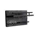 Maxbell Coat Rack Wall Mount Space Saving Coat Hooks for Backpacks Scarves Bathrooms Black