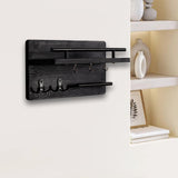 Maxbell Coat Rack Wall Mount Space Saving Coat Hooks for Backpacks Scarves Bathrooms Black