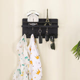 Maxbell Coat Rack Wall Mount Space Saving Coat Hooks for Backpacks Scarves Bathrooms Black