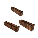 Maxbell Wooden Flower Pot Rectangular Balcony Accessories Planter for Desktop Window