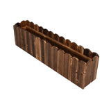 Maxbell Wooden Flower Pot Rectangular Balcony Accessories Planter for Desktop Window