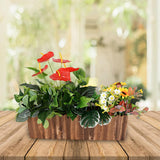 Maxbell Wooden Flower Pot Rectangular Balcony Accessories Planter for Desktop Window