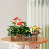 Maxbell Wooden Flower Pot Rectangular Balcony Accessories Planter for Desktop Window