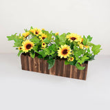 Maxbell Wooden Flower Pot Rectangular Balcony Accessories Planter for Desktop Window