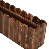 Maxbell Wooden Flower Pot Rectangular Balcony Accessories Planter for Desktop Window