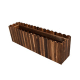 Maxbell Wooden Flower Pot Rectangular Balcony Accessories Planter for Desktop Window