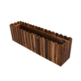 Maxbell Wooden Flower Pot Rectangular Balcony Accessories Planter for Desktop Window