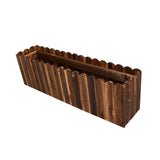 Maxbell Wooden Flower Pot Rectangular Balcony Accessories Planter for Desktop Window