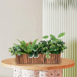 Maxbell Wooden Flower Pot Rectangular Balcony Accessories Planter for Desktop Window