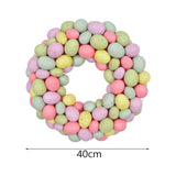 Maxbell Easter Egg Wreath Easter Door Garland for Holiday Patio Porch Indoor Outdoor