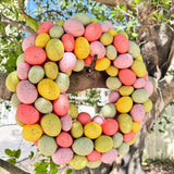 Maxbell Easter Egg Wreath Easter Door Garland for Holiday Patio Porch Indoor Outdoor
