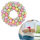 Maxbell Easter Egg Wreath Easter Door Garland for Holiday Patio Porch Indoor Outdoor