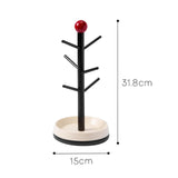 Maxbell Cup Drying Rack Water Bottle Drying Rack for Baby Bottles Mugs Glass Bottles Black and Red