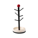 Maxbell Cup Drying Rack Water Bottle Drying Rack for Baby Bottles Mugs Glass Bottles Black and Red