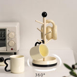 Maxbell Cup Drying Rack Water Bottle Drying Rack for Baby Bottles Mugs Glass Bottles White and Black