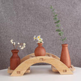 Maxbell Plant Pot Holder Planter Ornaments Side Table Office Home Wooden Flower Vase Style C
