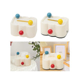 Maxbell Tissue Box Cover Paper Towel Storage Tissue Holder for Toilet Bedroom Office White Bottom