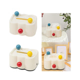 Maxbell Tissue Box Cover Paper Towel Storage Tissue Holder for Toilet Bedroom Office White Bottom