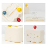 Maxbell Tissue Box Cover Paper Towel Storage Tissue Holder for Toilet Bedroom Office White Bottom