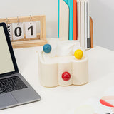 Maxbell Tissue Box Cover Paper Towel Storage Tissue Holder for Toilet Bedroom Office White Bottom