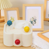 Maxbell Tissue Box Cover Paper Towel Storage Tissue Holder for Toilet Bedroom Office White Bottom