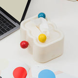 Maxbell Tissue Box Cover Paper Towel Storage Tissue Holder for Toilet Bedroom Office White Bottom