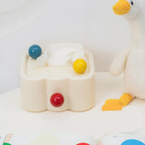 Maxbell Tissue Box Cover Paper Towel Storage Tissue Holder for Toilet Bedroom Office White Bottom