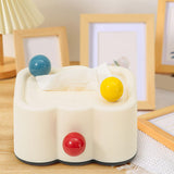 Maxbell Tissue Box Cover Paper Towel Storage Tissue Holder for Toilet Bedroom Office Black Bottom