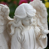 Maxbell Angel Statue Adorable Centerpiece Resin Angel Figurine for Yard Lawn Bedroom