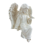 Maxbell Angel Statue Adorable Centerpiece Resin Angel Figurine for Yard Lawn Bedroom