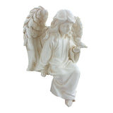 Maxbell Angel Statue Adorable Centerpiece Resin Angel Figurine for Yard Lawn Bedroom