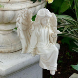Maxbell Angel Statue Adorable Centerpiece Resin Angel Figurine for Yard Lawn Bedroom