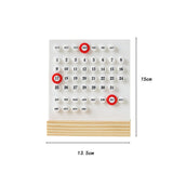 Maxbell Perpetual Calendar Reusable Mini Desk Calendar for Home Accessories Office