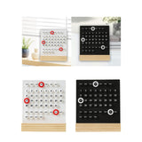 Maxbell Perpetual Calendar Reusable Mini Desk Calendar for Home Accessories Office