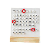 Maxbell Perpetual Calendar Reusable Mini Desk Calendar for Home Accessories Office