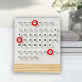 Maxbell Perpetual Calendar Reusable Mini Desk Calendar for Home Accessories Office