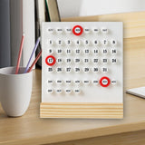 Maxbell Perpetual Calendar Reusable Mini Desk Calendar for Home Accessories Office