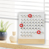 Maxbell Perpetual Calendar Reusable Mini Desk Calendar for Home Accessories Office