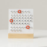 Maxbell Perpetual Calendar Reusable Mini Desk Calendar for Home Accessories Office