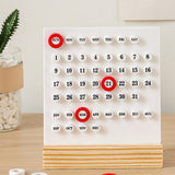 Maxbell Perpetual Calendar Reusable Mini Desk Calendar for Home Accessories Office
