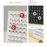 Maxbell Perpetual Calendar Reusable Mini Desk Calendar for Home Accessories Office