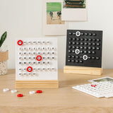 Maxbell Perpetual Calendar Reusable Mini Desk Calendar for Home Accessories Office