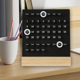 Maxbell Perpetual Calendar Reusable Mini Desk Calendar for Home Accessories Office